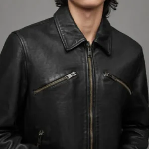 Drip Verdi Black Leather Jacket