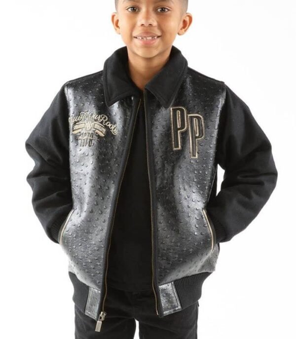 Pelle Pelle Kids 1978 Black Leather Jacket