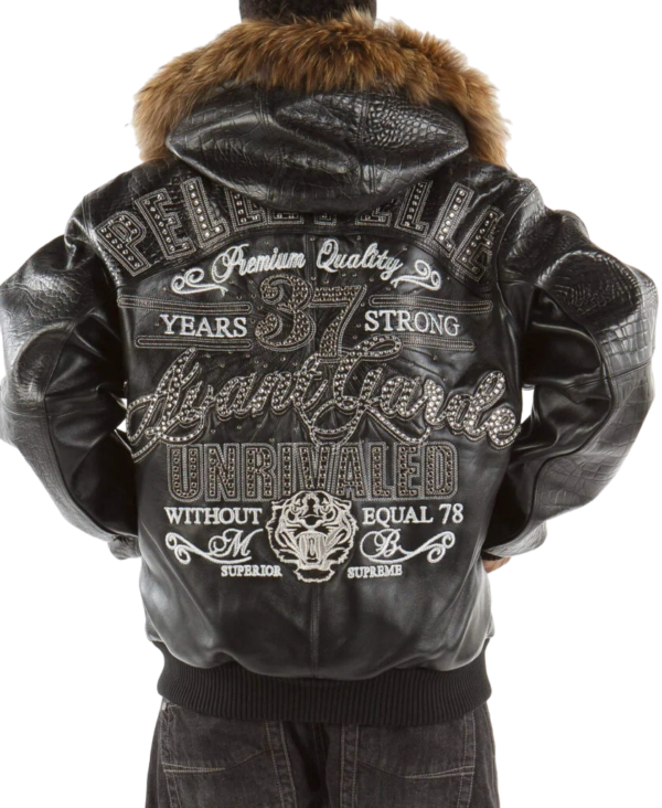 Pelle Pelle Black Avant Garde Fur Hood Jacket