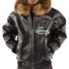 Pelle Pelle Black Avant Garde Fur Hood Jacket