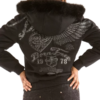 Pelle Pelle Black Flying Heart Wool Jacket