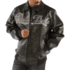 Pelle Pelle Black Scripted Leather Jacket