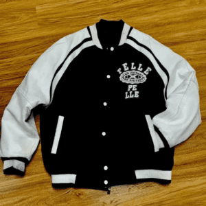 Black And White Pelle Pelle Leather Jacket