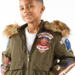 Pelle Pelle Kids 78 Flying Tiger Green Jacket