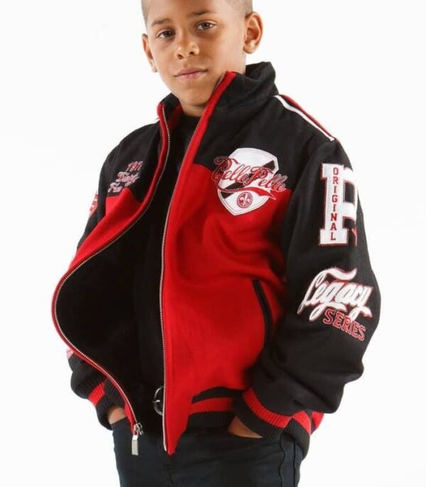 Pelle Pelle Legacy Series Red and Black Kids Jacket