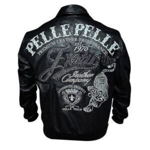Men Pelle Pelle Exotic Ghost Leather Jacket