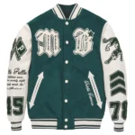 Pelle Pelle Varsity Green And White Jacket