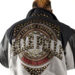 Pelle Pelle Royal Woolen Jacket with Badged Studded Design