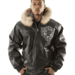 Pelle Pelle Crest Fur Hood Black Jacket