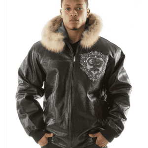 Pelle Pelle Crest Fur Hood Black Jacket