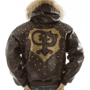 Pelle Pelle Crest Fur Hood Brown Jacket