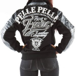 Pelle Pelle Exotic Black 1978 Wool Jacket