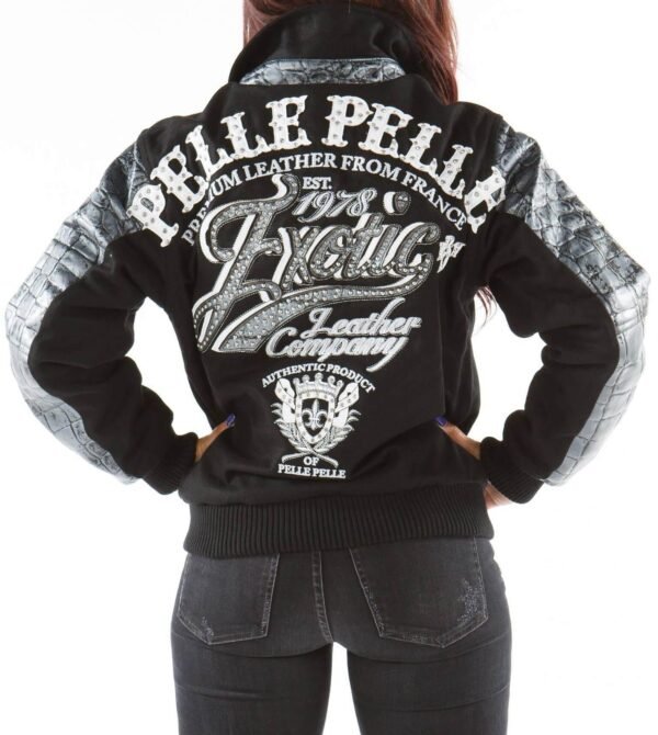 Pelle Pelle Exotic Black 1978 Wool Jacket