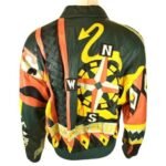 Green Leather Compass Jacket