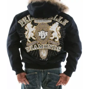 Pelle Pelle Navy Fur Hood Jacket