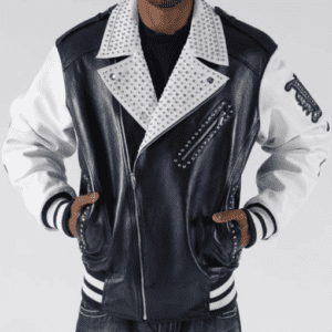 Pelle Pelle Varsity Biker Navy Plush Jacket
