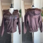 Pelle Pelle Wool Leather Fox Fur Bomber Jacket