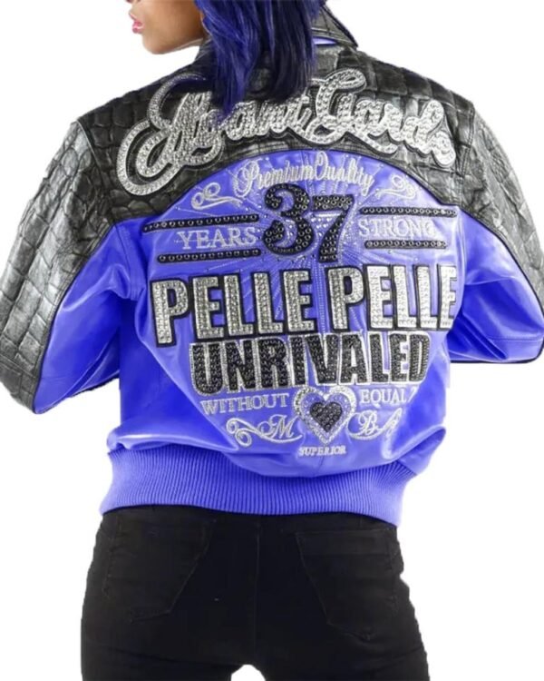 Women Pelle Pelle Avant Garde Blue 37 Years Strong Jacket