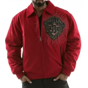Pelle Pelle Diamonds Red Made For King Wool Jacket