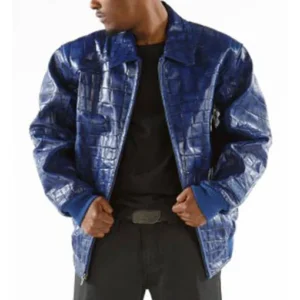 Pelle Pelle Basic – Medium Blue Large Croc
