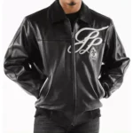 Pelle Pelle Black Cream Trail Blazer Badged Royal Jacket