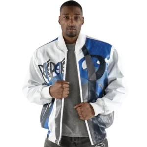 Pelle Pelle Mens White Picasso Leather Jacket