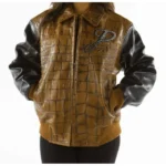 Amazing Studded Black Olive Jacket Exotic Pelle Pelle