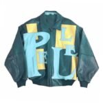 Green Yellow Leather Jacket