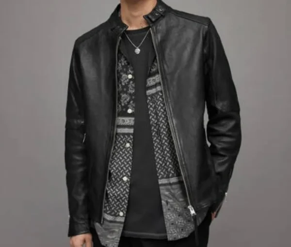 Drip Tagg Black Leather Jacket