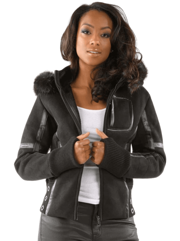 Pelle Pelle Women Winged Wool Hood Jacket