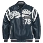 Pelle Pelle Encrusted Varsity Plush Navy