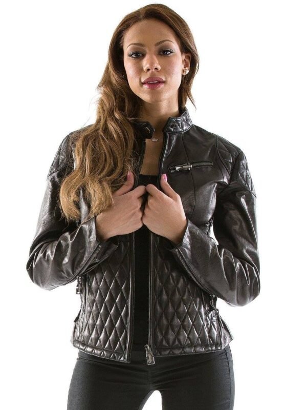 Best Pelle Pelle Black Quilted Corset Women Jacket