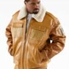 Yellow Pelle Pelle MB Bomber Leather Jacket