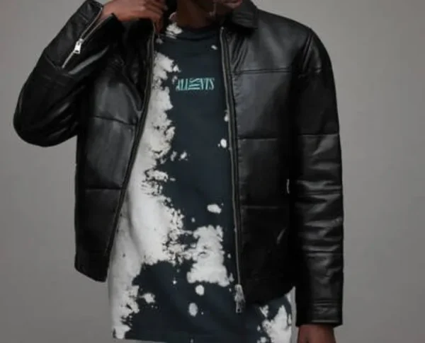 Drip Cobb Leather Puffer Jacket