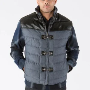 Pelle Pelle Sleeveless Blue Wool Jacket