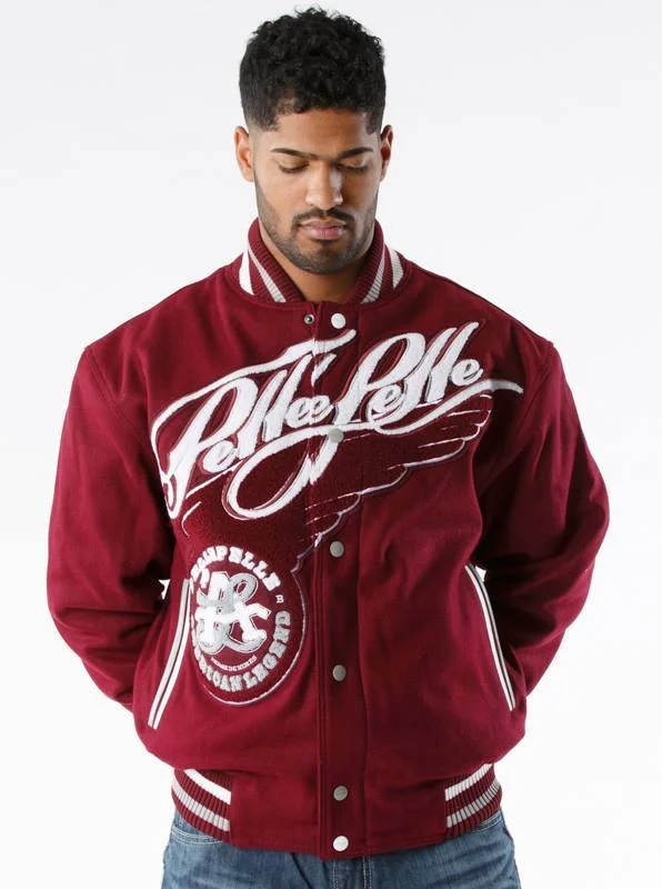 Pelle Pelle Red Varsity Leather Jacket